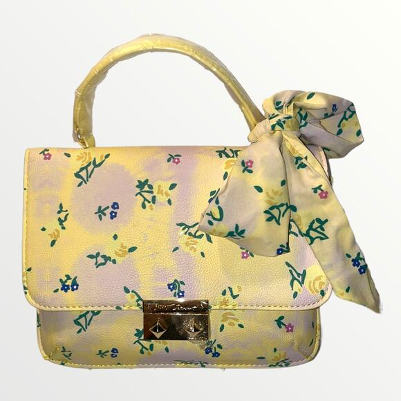 Betsey Johnson Top Handle flowered purse NWOT - Picture 1 of 4